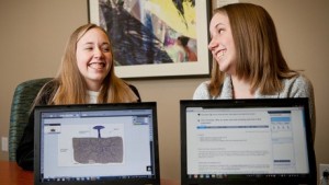 Twins - Jessica and Tiffany Blackburn are Biology majors and assist with development of BioBook project