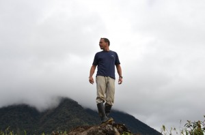 Wake Forest biologist Miles Silman in the cloud forest. (credit Justin Catanoso)